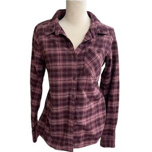 Patagonia Long Sleeve Organic Cotton Fjord Flannel Button Down Shirt sz 6 ladys